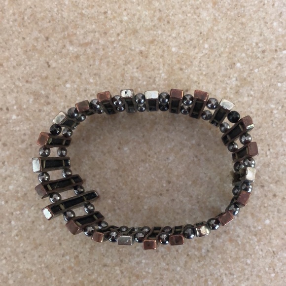 mixed metal inspirational stretchy bracelet - Picture 2 of 6